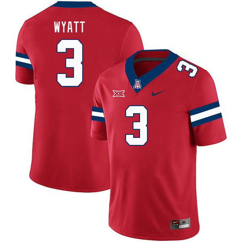 Arizona Wildcats #3 Dylan Wyatt Big 12 Conference College Football Jerseys Stitched Sale-Cardinal